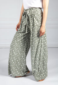 Daisy Chain Palazzo Pants in Khaki