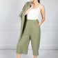 Khaki Maxi Kimono Style Cardigan & Pant Set