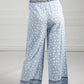 Rose Blossom Printed Trousers in Blue