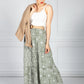 Stitching Print Boho Skirt in Olive