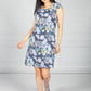 Linen Dress in Navy Floral