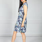 Linen Dress in Navy Floral