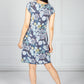 Linen Dress in Navy Floral