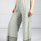 Rose Blossom Printed Trousers in Khaki