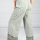 Rose Blossom Printed Trousers in Khaki