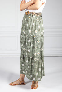 Daisy Maxi Skirt in Green