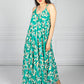 Emerald Abstract Print Maxi Dress