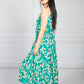 Emerald Abstract Print Maxi Dress