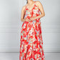 Floral Print Maxi Dress in Ruby Mix