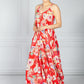 Floral Print Maxi Dress in Ruby Mix