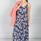 Midnight Abstract Print Maxi Dress