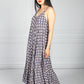 Navy Vintage Print Maxi Dress