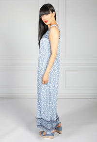 Blue Trapeze Style Jumpsuit