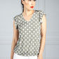 Light Khaki Polka Dot Top