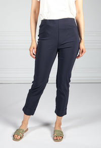 Navy Stretch Capri Pant