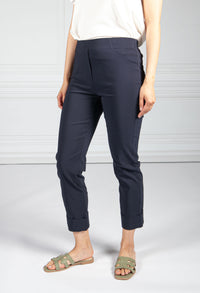 Navy Stretch Capri Pant