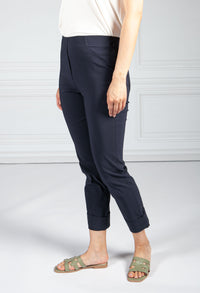 Navy Stretch Capri Pant