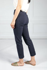 Navy Stretch Capri Pant