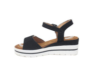 Black Wedge Sandal