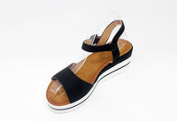 Black Wedge Sandal