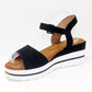 Black Wedge Sandal