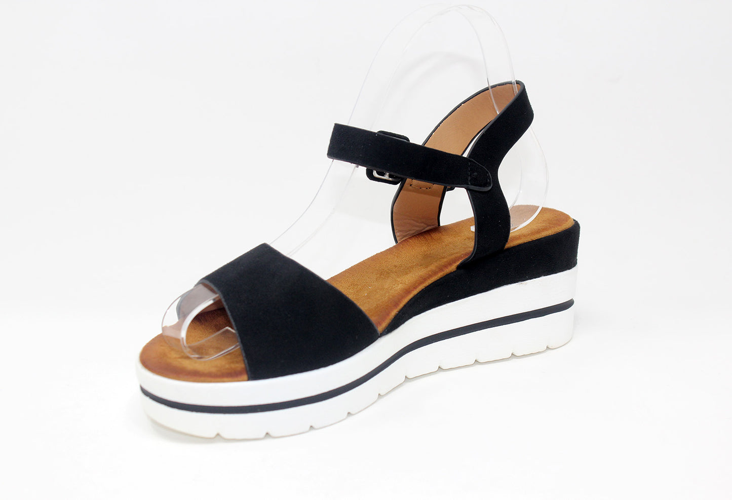 Black Wedge Sandal