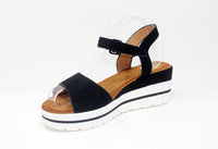 Black Wedge Sandal