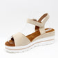 Beige Wedge Sandal