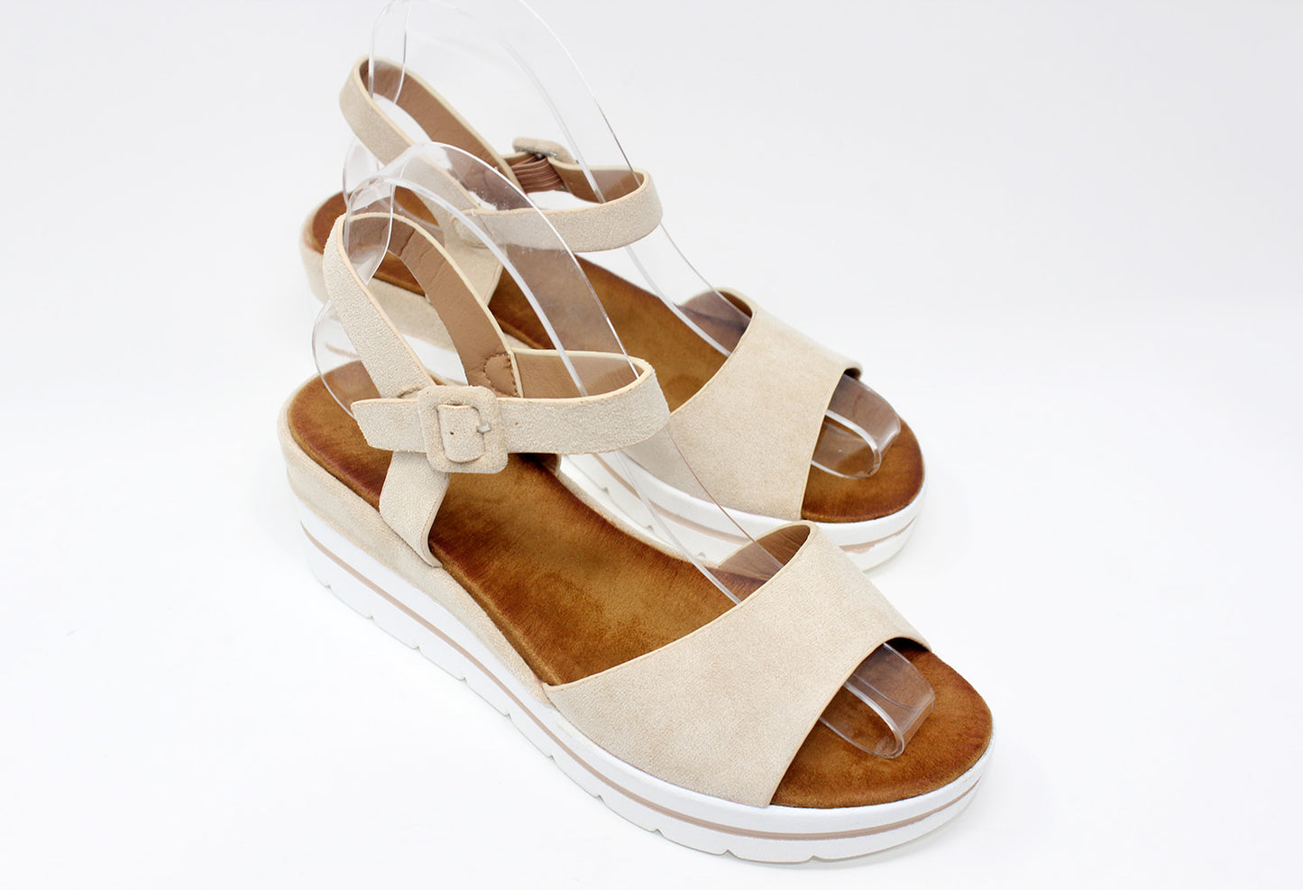 Beige Wedge Sandal