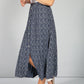 Mini Bloom Faux Button Down Skirt in Deep Navy-1