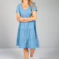 Cornflower Blue Tiered Dress