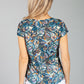 Navy Paisley Swirl Top