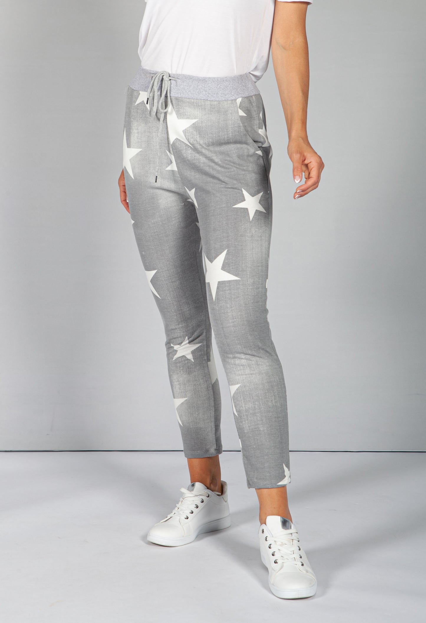 Light Grey Star Design Joggers