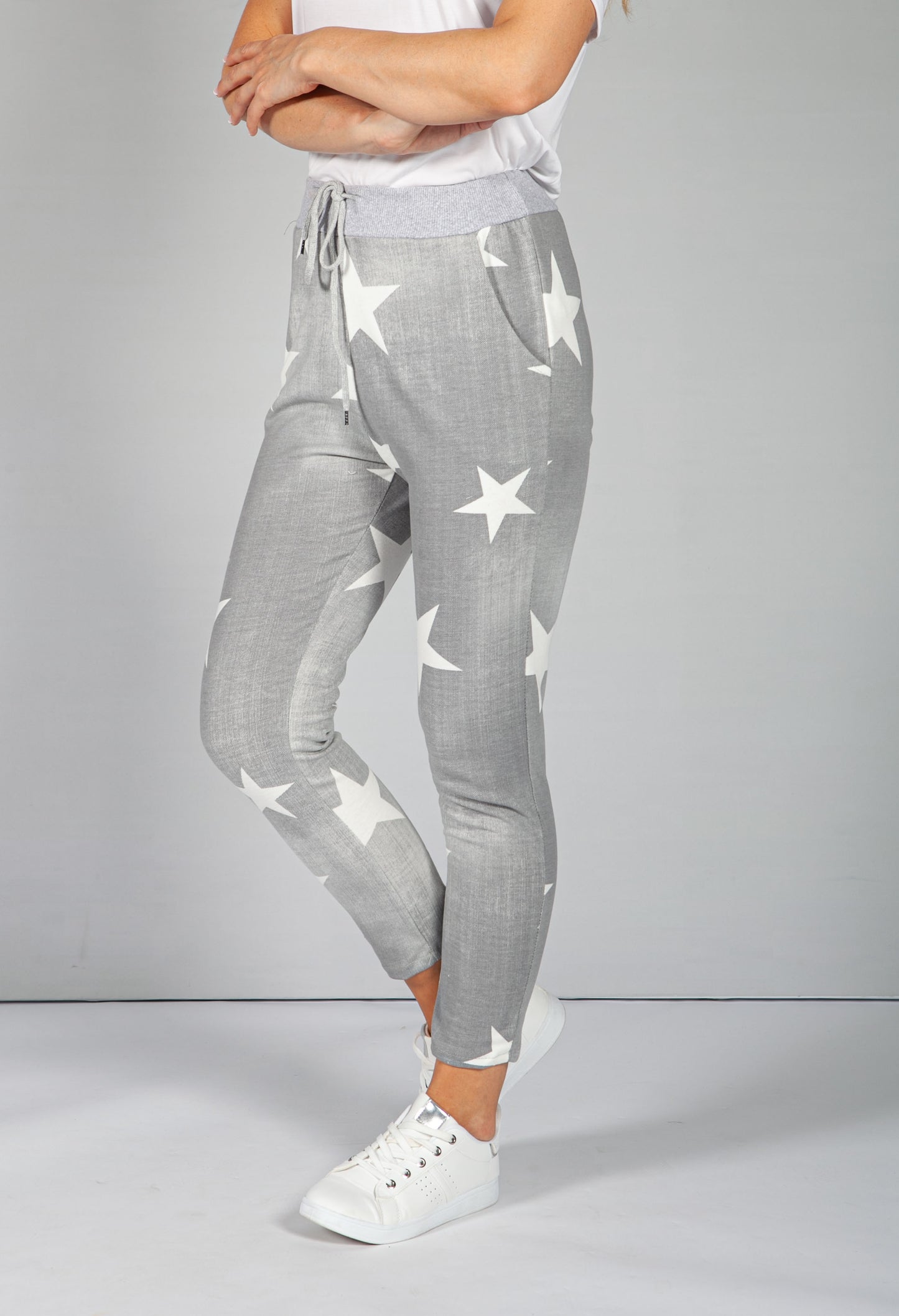 Light Grey Star Design Joggers