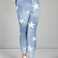 Mid Blue Star Design Joggers