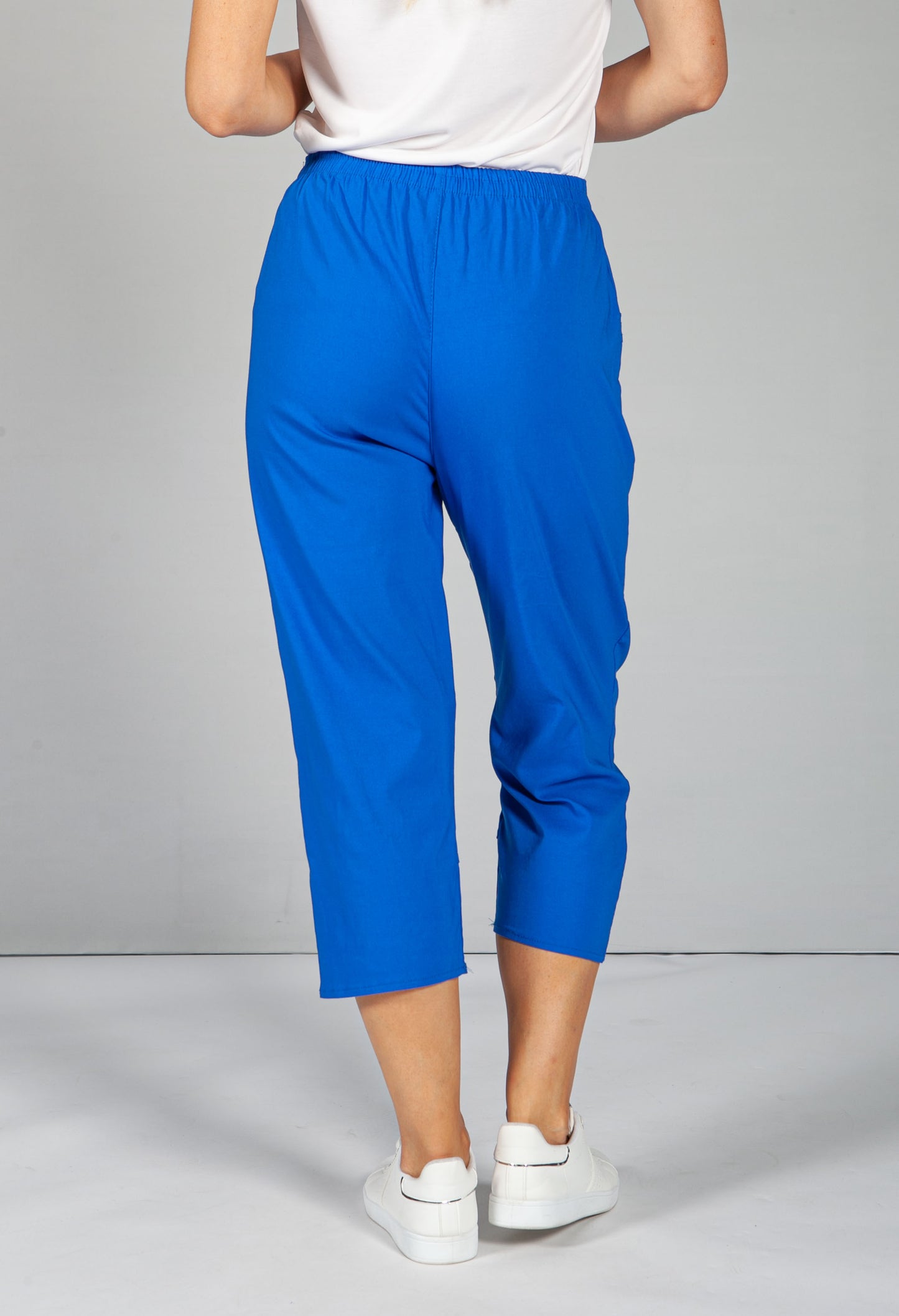 Cargo Style Capri Pant in Electric Blue