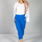 Cargo Style Capri Pant in Electric Blue