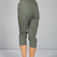 Cargo Style Capri Pant in Khaki