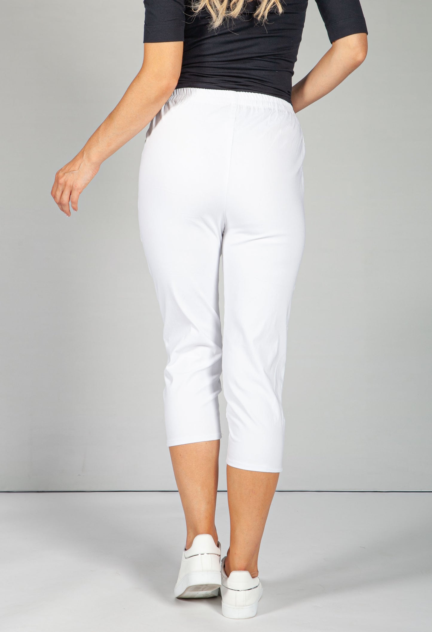 Cargo Style Capri Pant in White