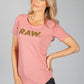 Dusty Rose Graphic Slim T-Shirt