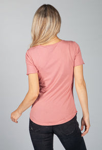 Dusty Rose Graphic Slim T-Shirt