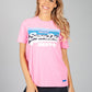 Vintage Logo Cali Lightweight T-Shirt in Fluro Pastel Pink