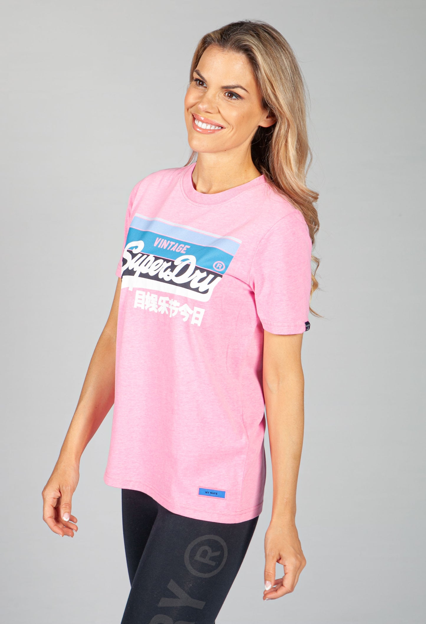 Vintage Logo Cali Lightweight T-Shirt in Fluro Pastel Pink