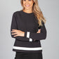 Black Ribbed Sweatshirt