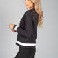 Black Ribbed Sweatshirt