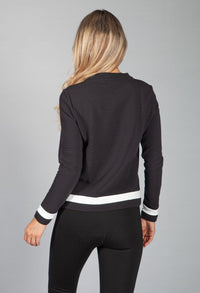 Black Ribbed Sweatshirt