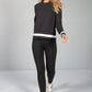 Black Ribbed Sweatshirt