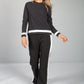 Black Ribbed Sweatshirt