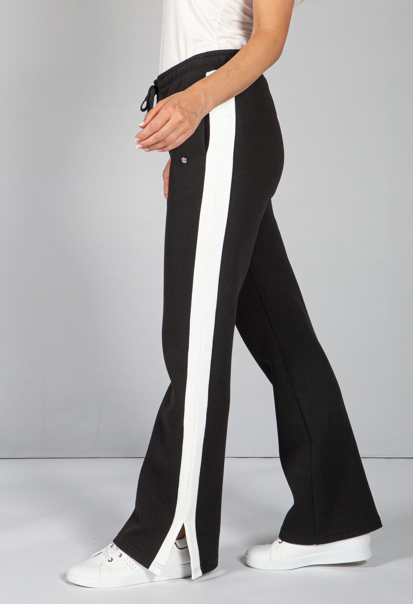 White Stripe Joggers