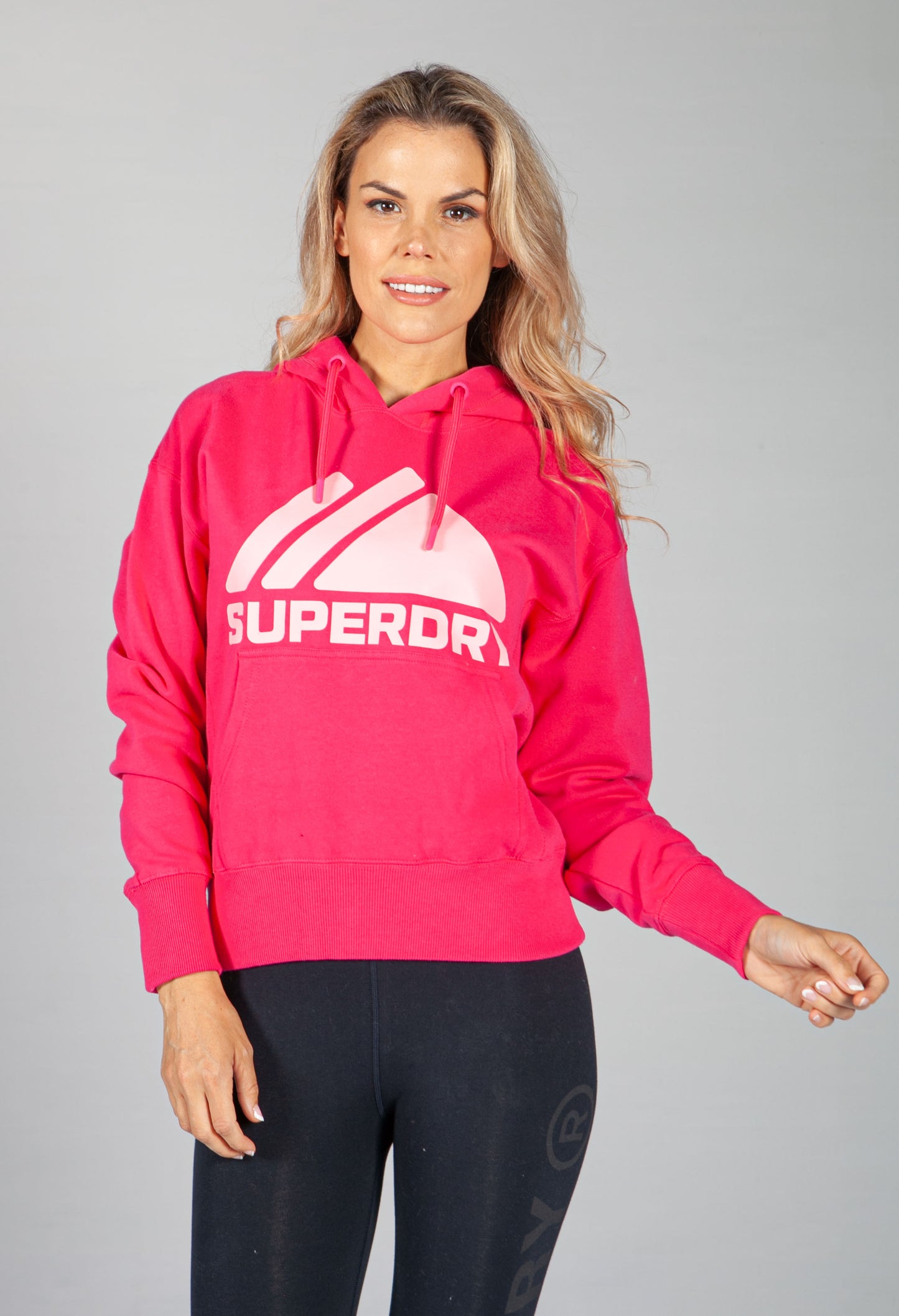 Mountain Sport Mono Hoodie in Hot Pink